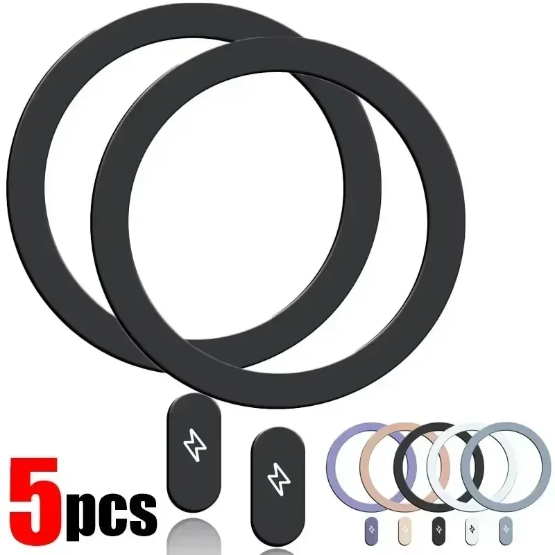 Wireless Charger - 5-1PCS pour Magsafe, plaque métallique autocollante