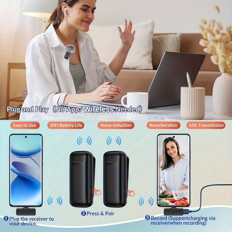 Microphone cravate sans fil av - Wireless Charger avis et prix