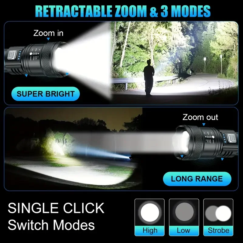Lampe de poche tactique LED 20 - Power Bank avis et prix